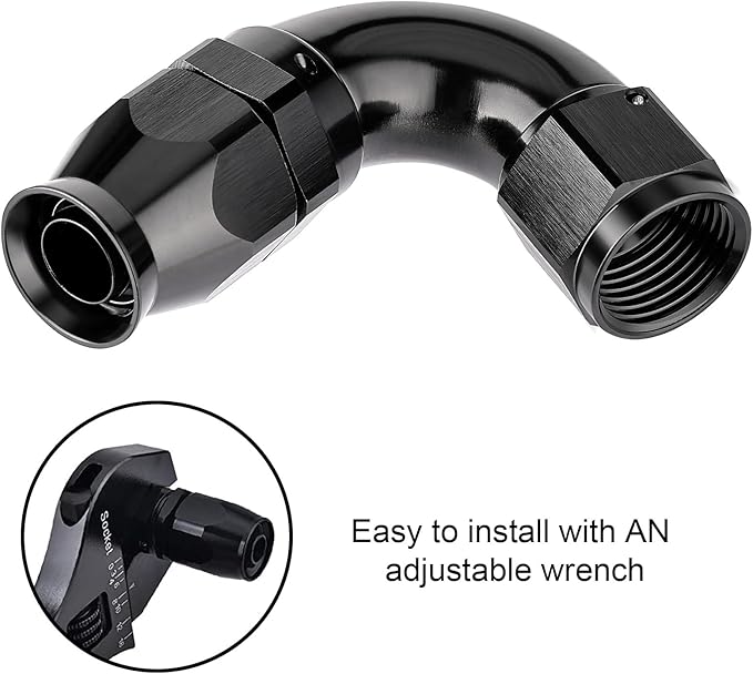 EVIL ENERGY 10AN 120 Degree PTFE One Piece Full Flow End Hose Fitting Aluminum - Image 6