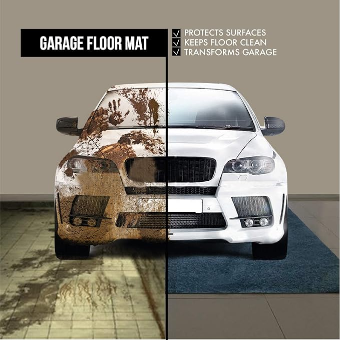 Large Garage Floor Mat, 2 Rolls, Heavy Duty Waterproof Protector, Non-Slip - Image 2