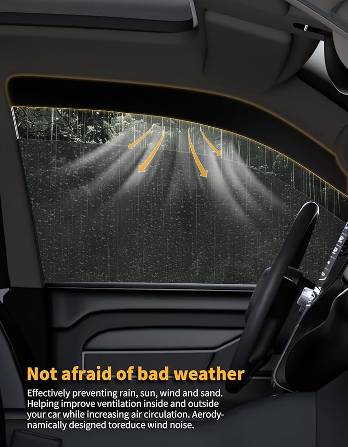 Tape-On Window Rain Guards Fit for Toyota RAV4 2019 2020 2021 2022 2023 2024 - Image 3