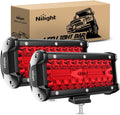 nilight 6.5 inch led light pod red triple, main product view