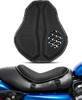 Motorcycle Seat Cushion, Universal Motorcycle Gel Seat Pad, Large 3D-Honeycomb Structure Shake Rider Cushion TPE Shock Absorption and Breathable for Long Rides