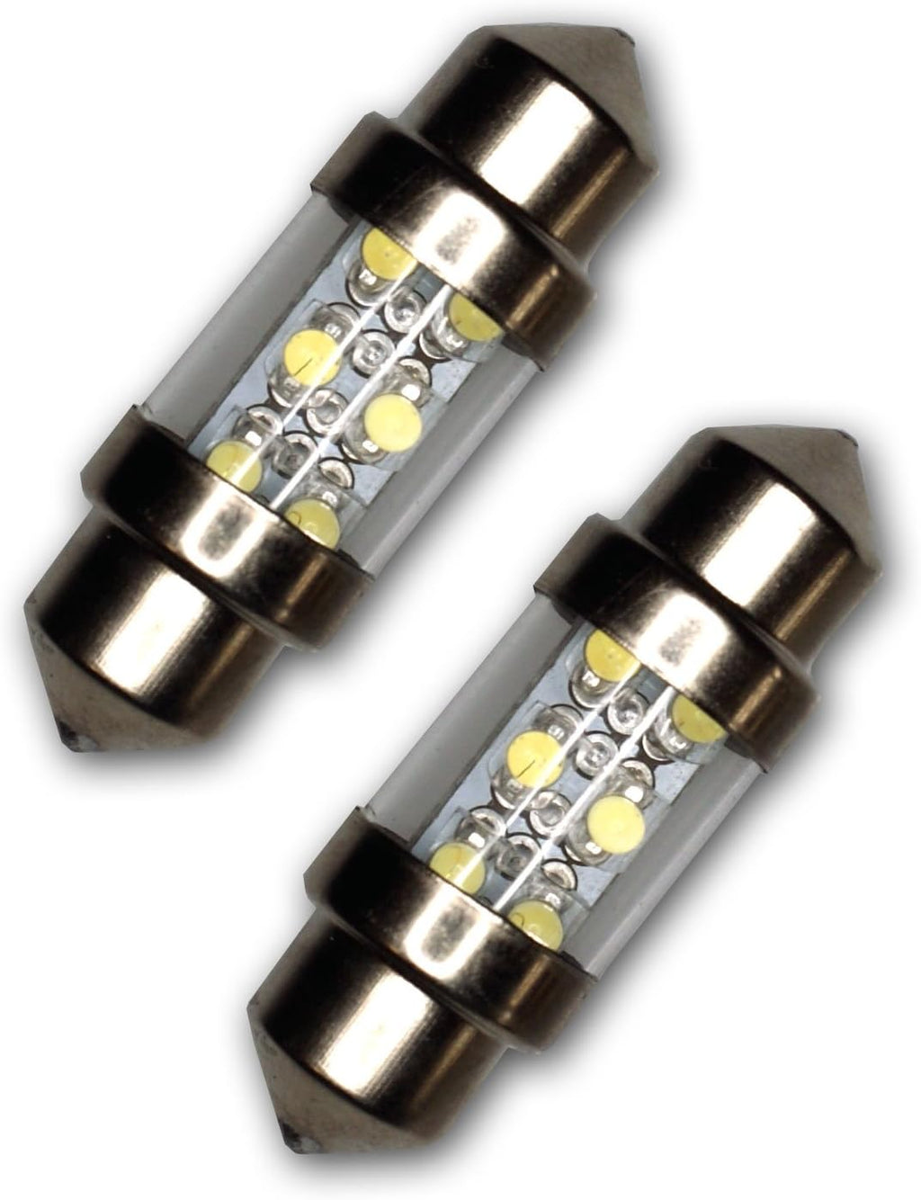 LEDTCL-31M-W6 Trunk Cargo Light LED Light Bulbs Festoon 31mm, 6 LED White 2-pc Set