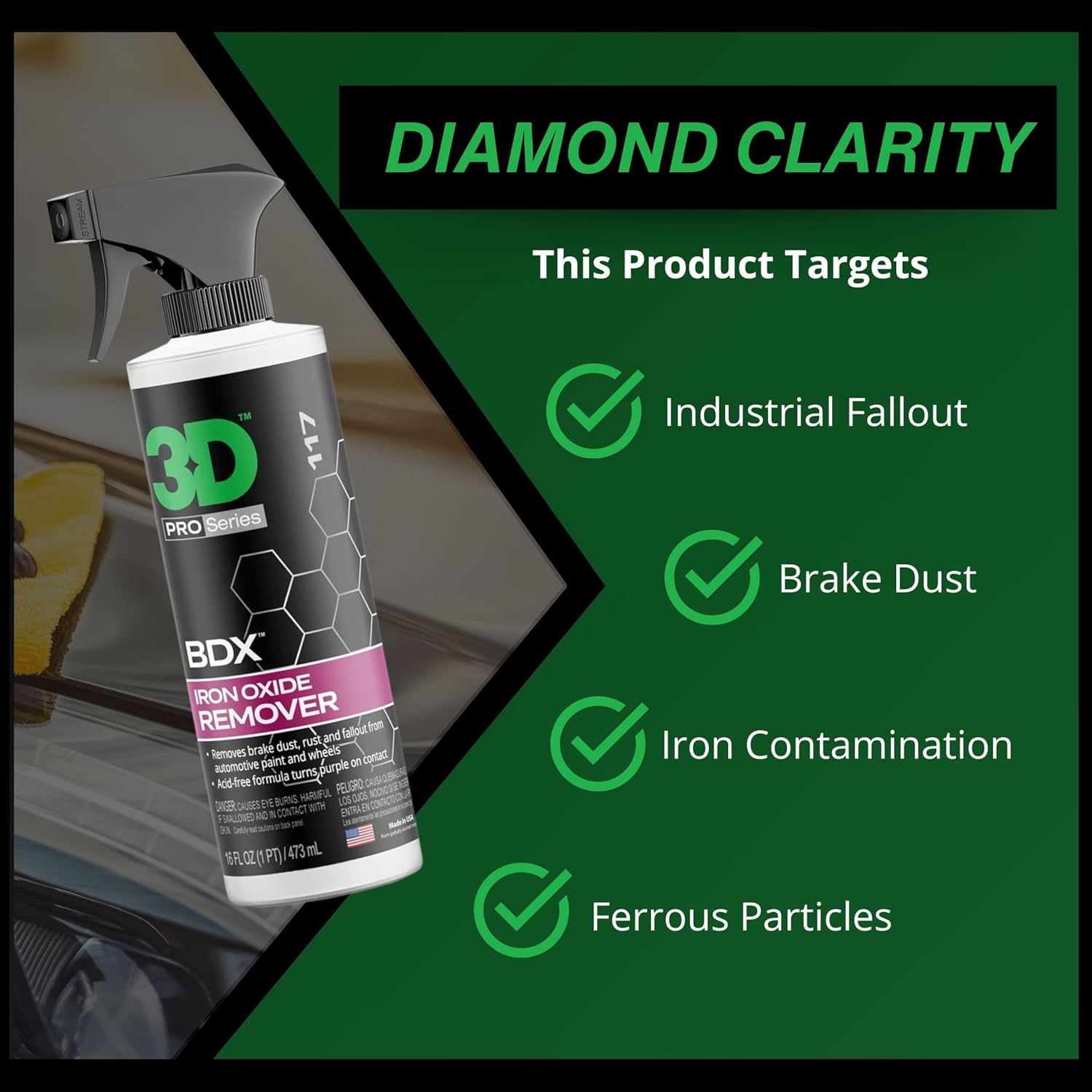 3D Bug Remover BDX Iron Remover – Ultimate Exterior Cleaning Duo for Bug, Tar, and Iron Decontamination – 16 oz Each