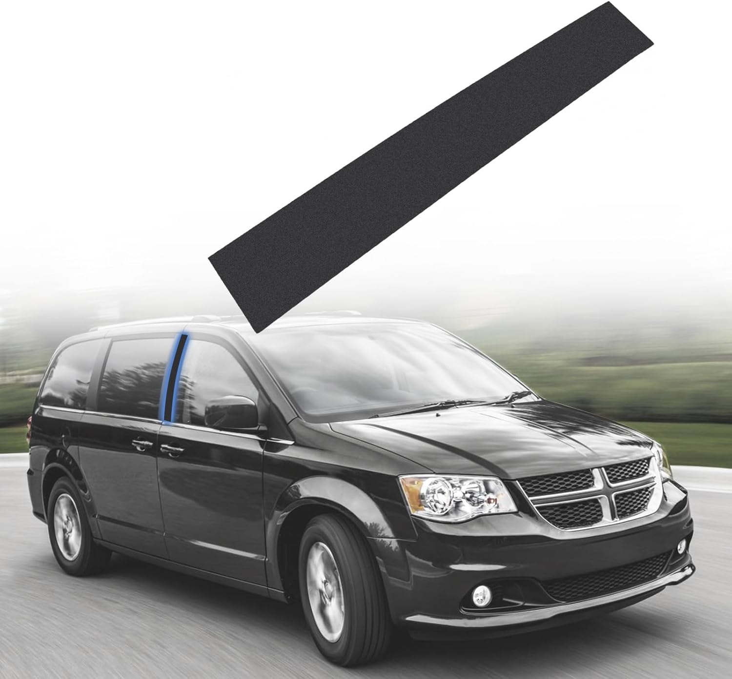 B-Pillar Side Molding Windshield Door Outer Trim Right (Passenger Side Replacement for 2008-2016 Chrysler Town Country,2008-2020 Dodge Grand Caravan Replaces 926-445 5020664AA 5020665AC