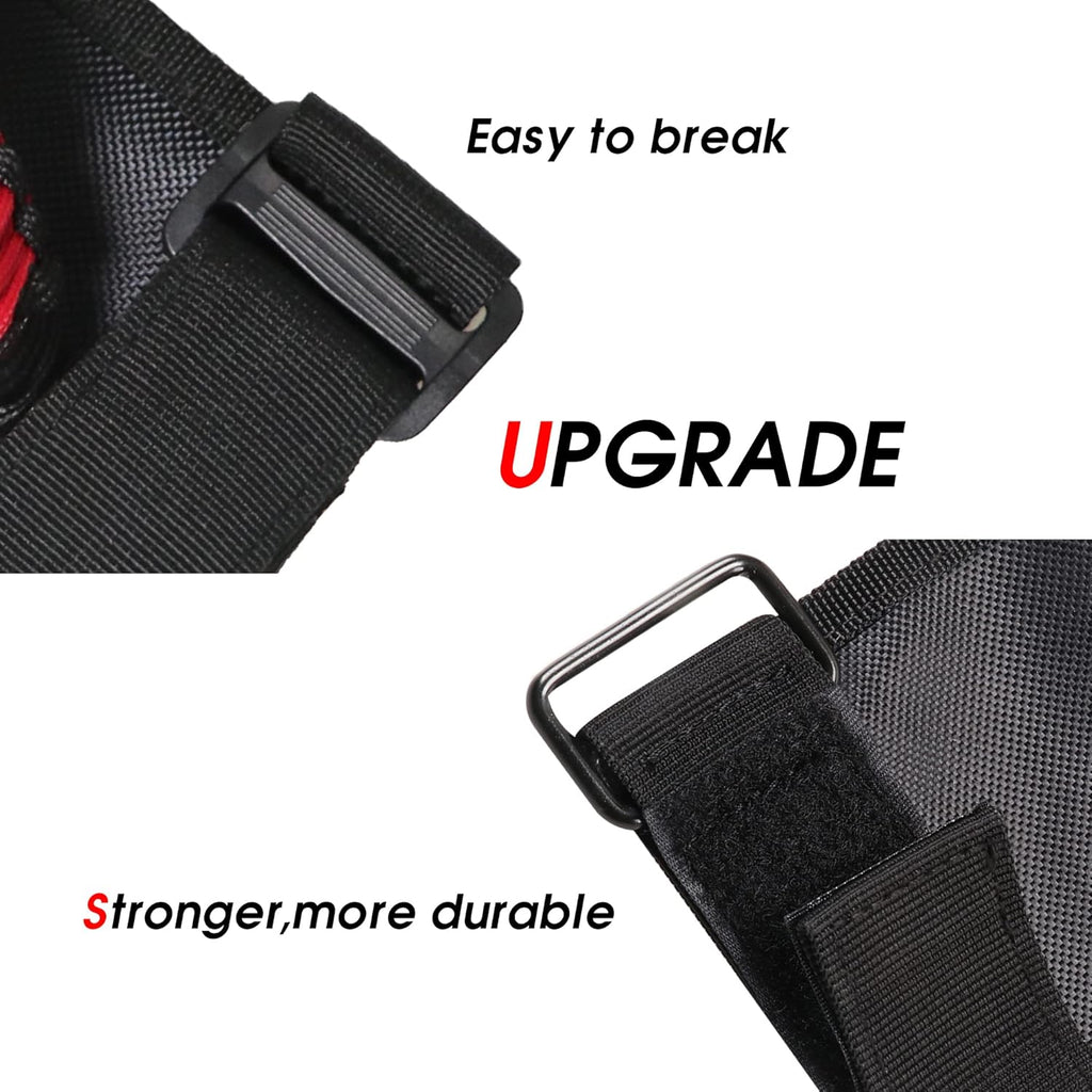 sukemichi Handles Grab Roll Bar Grab Handles Grip Handle for Jeep Wrangler Accessories TJ JK JL Gladiator JT UTV ATV - Upgrade Metal Buckle, Red, 2 Pack (Not for Sky One Touch Roof, Not for 2024+ Up)