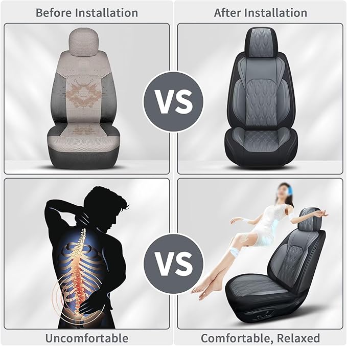 Seat Covers 2 Front Seats Fit for Toyota Camry 2012-2025 Leather Car Seat - Image 6