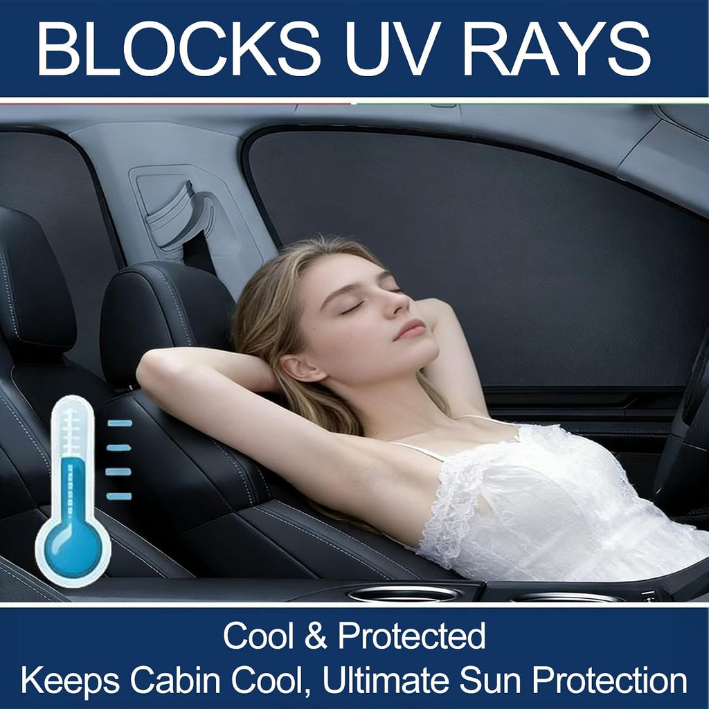 Car Window Shades, 4 Pcs Car Window Privacy Covers, Magnetic Side Windows Sun Shade Keeps Cooler for Breastfeeding, Taking a nap, Changing Clothes, Camping and Daily Use