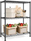 songmics 3-tier storage shelves, adjustable wire shelving unit, main product view