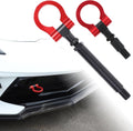 2PCS Front Rear Bumper Tow Hook for Corvette C8 2020-2025 2026 Accessories Heavy Duty Track Racing Style Alloy Steel Front Bumper Mid Engine Trailer Hitch Towing Hooks Pull Ring