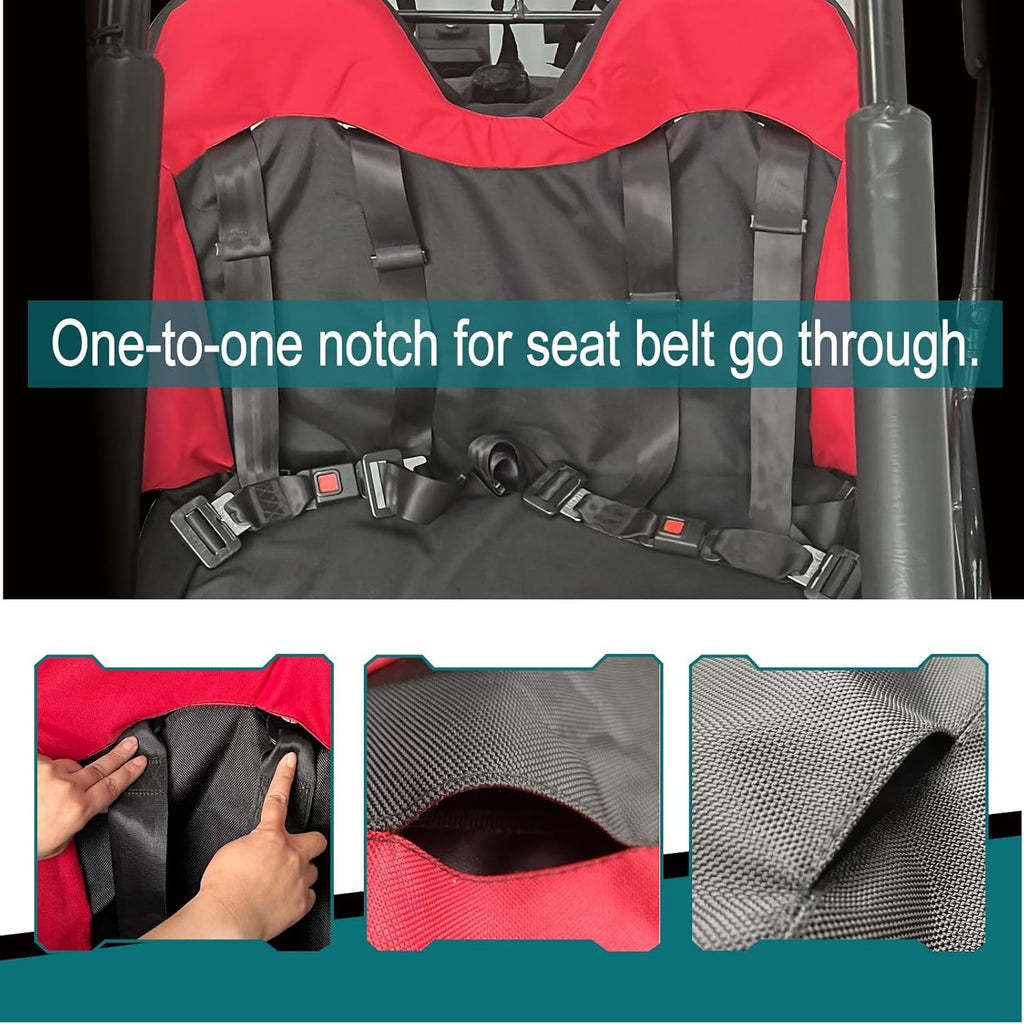 QYMOTO Coleman KT196 Go Kart Seat Cover,CK196-T 200GK Bench Double Seat Cover Heavy Duty Waterproof Sratch-Resistant Protect The Seat from Wear and Tear Go Kart Accessories