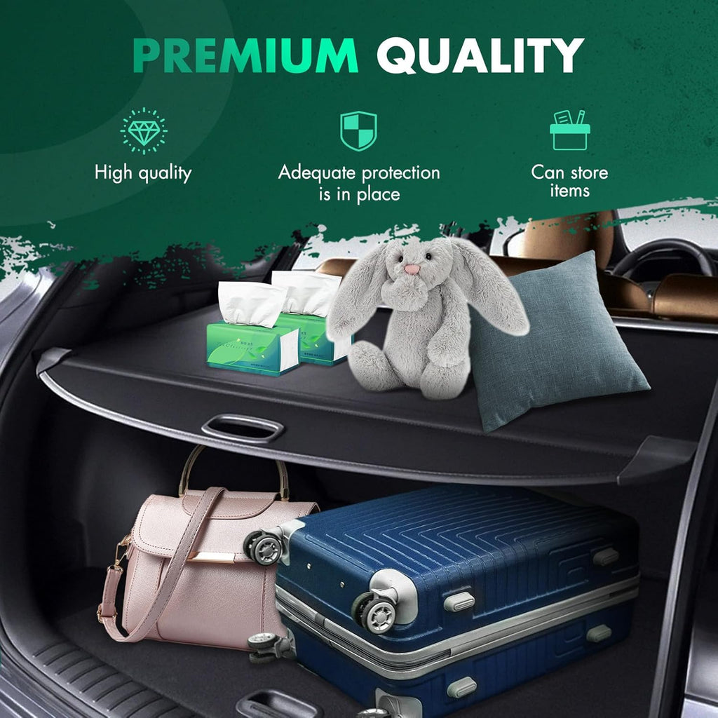 SCITOO Cargo Cover Shade 2018-2024 for Volvo V60 Accessories Retractable Trunk Shielding Shade Cargo Anti-Peeping Luggage Tonneau Cover Privacy Screen