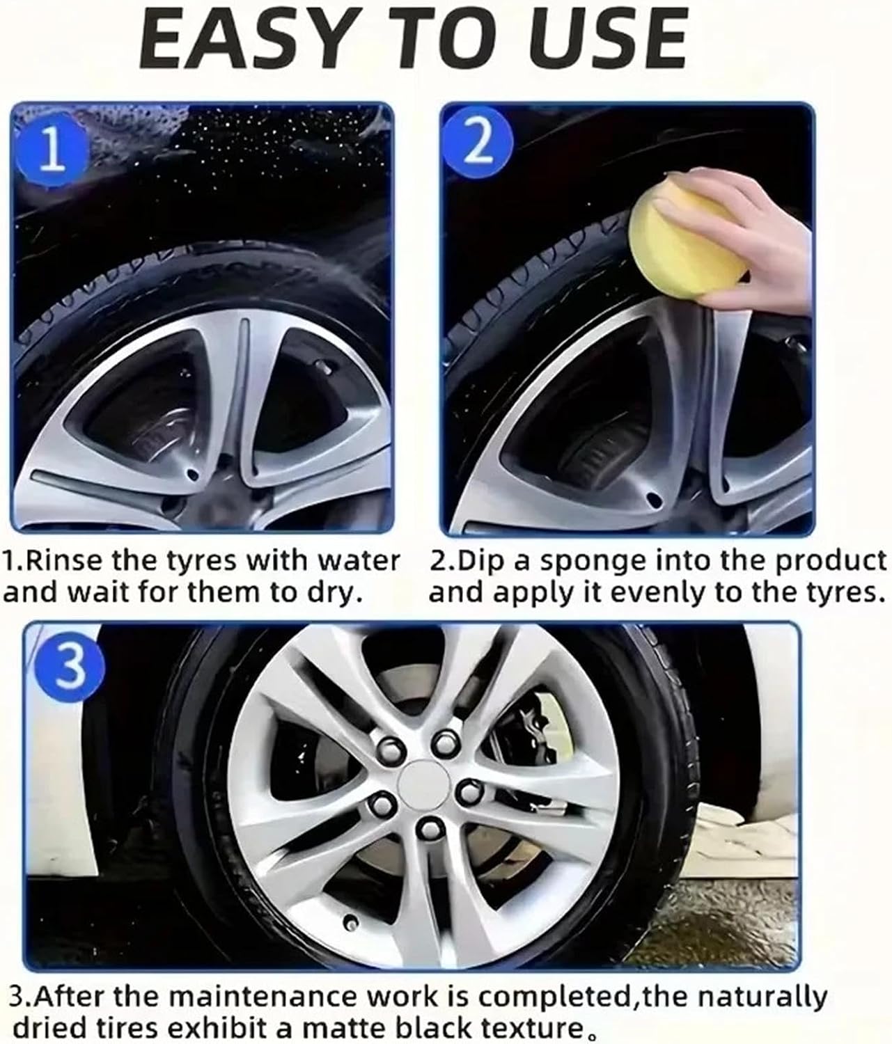 Tire Coating Cream - Hydrophobic Stain Resistant Prevents Cracking | Restore Shine Tire Coating Paste,for Drivers Professionals Garage Repair Shop Caravan Sedan Truck