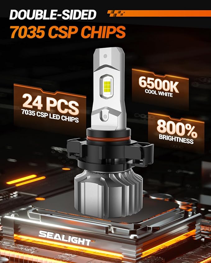 SEALIGHT 5202 LED Fog Light Bulbs or DRL, 18000LM 800% Brightness 5202 5201 - Image 3