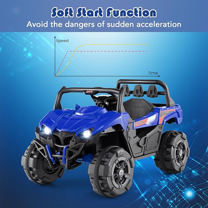 OLAKIDS 12V Ride on Car UTV, Battery Powered Off-Road Kids Electric Vehicles - Image 7
