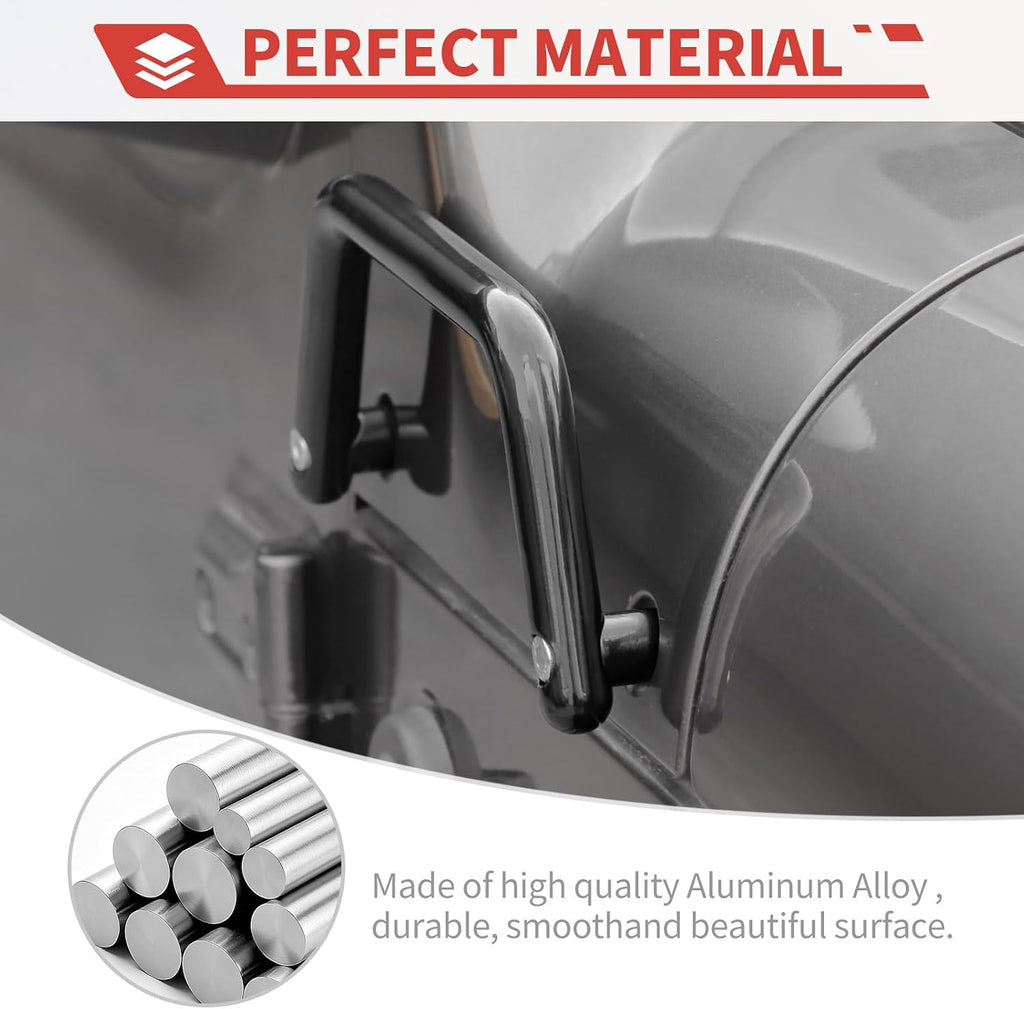 Hood Grab Handles Fit for Jeep Wrangler JL JLU 2018-2026+ / Gladiator JT 2018-2025, 2PCS Black Exterior Hood Corner Grab Bar Kit, Off-Road Exterior Accessories, Direct Fit, Upgrade Your Vehicle