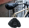 Black Waterproof Bike Seat Cover Rain Dust Proof Saddle Protector for Cycling Outdoor Mountain Road Bicycle (Black,Medium)