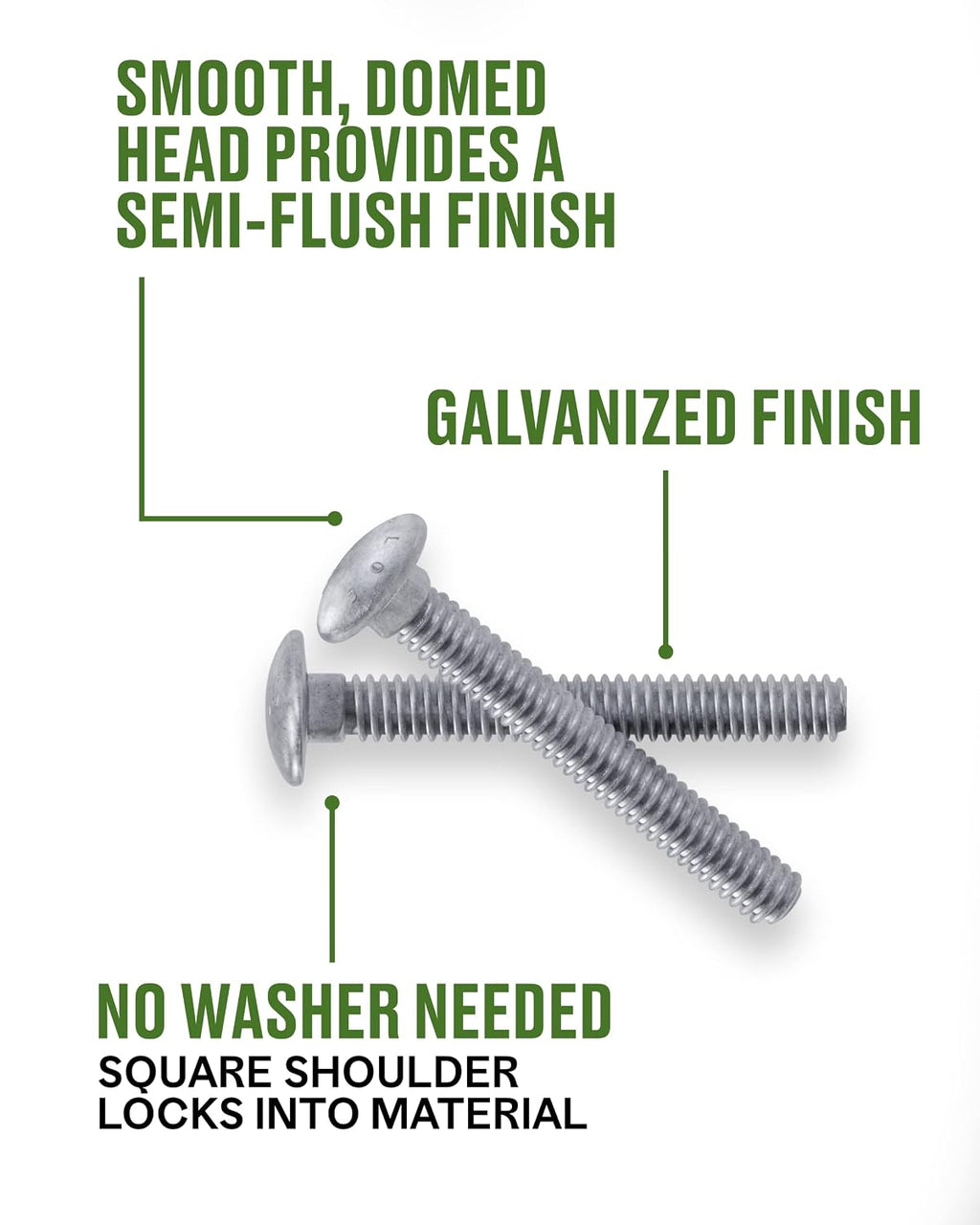 hillman 3/8x2-1/2 carriage bolt, side view