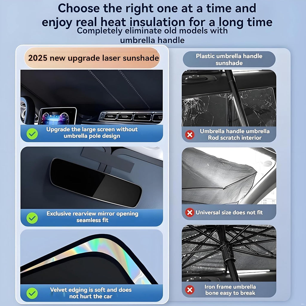 for Ford Escape 2013-2026 Windshield Sun Shade - Foldable Windshield Cover Sun Shade for Escape Accessories Protect Car from Sun Rays Overlapping UV Reflective Window Sunshade