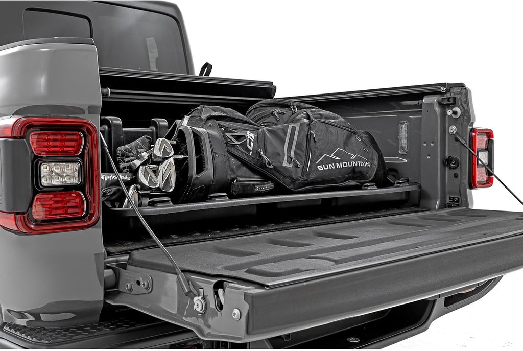 Rough Country 48" Slide-Out Truck Bed Cargo Box - Heavy-Duty, Weather-Resistant Truck Organizer for Compact Beds, Easy Tailgate Access