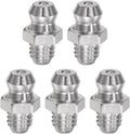 uxcell 304 Stainless Steel Straight Grease Fitting M6 x 1mm Thread Hydraulic Grease Fitting Accessories, 5Pcs