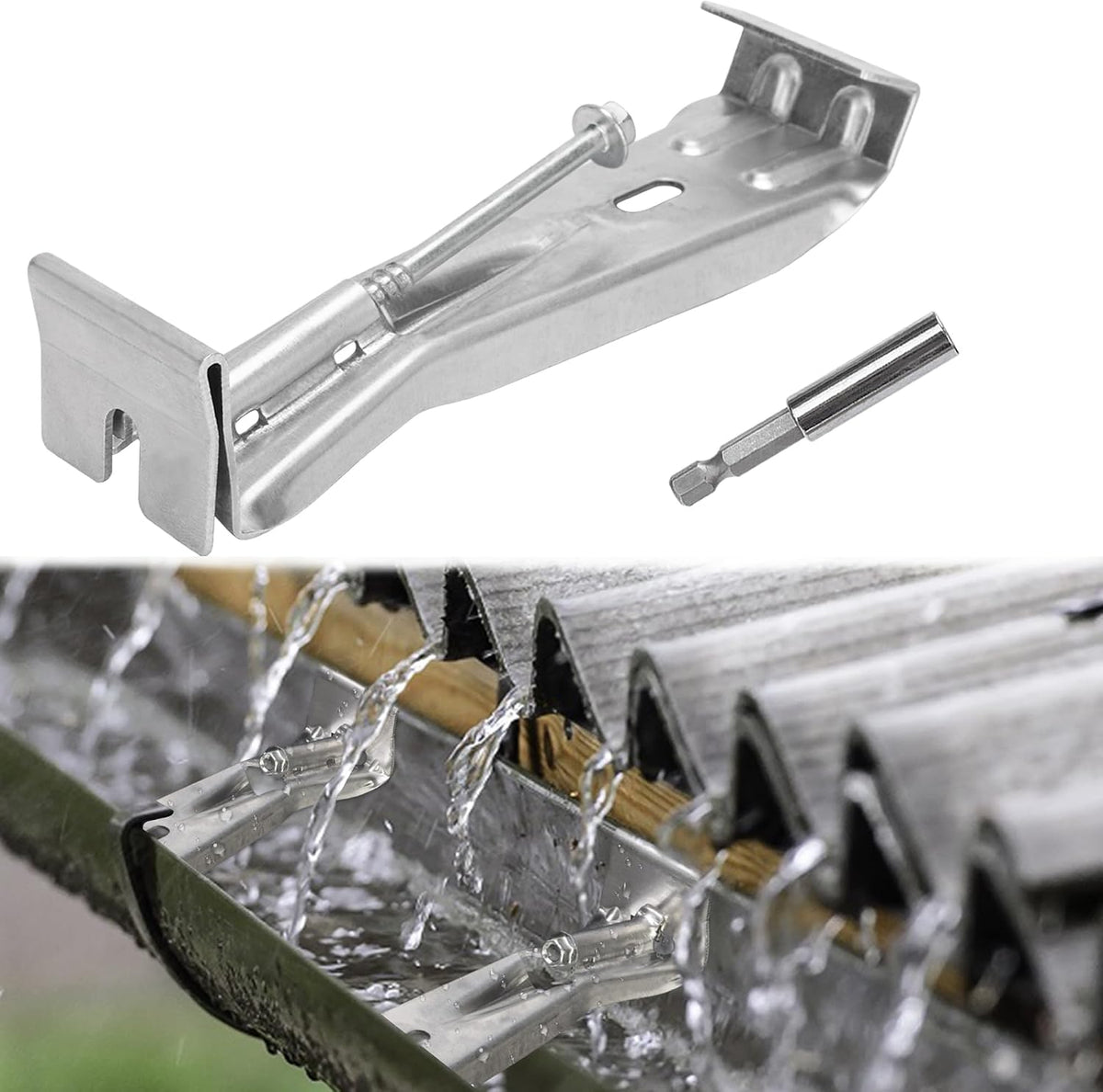5 inch roofing gutter hangers, quick screw hidden, main product view