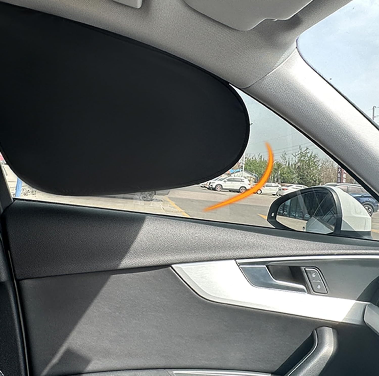 1Pc Car Side Window Sun Shade, Static Cling Black Sunshade, UV Protection Foldable Privacy Cover, Universal Fit for Front Side Windows, Car SUV Truck Interior