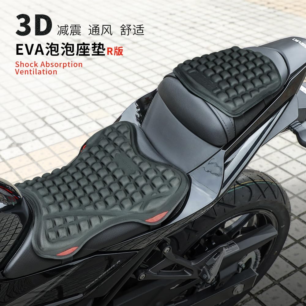 New Model EVA Motorcycle Seat for Beta E-Moto 2022-2026,Cushion 3D Breathable Gel Seat Cover Anti-Slip Shock Absorbing Waterproof | Comfort Upgrade Vibration Damping Long Distance Riding Relief Ergonomic Support Airflow Channels Quick Install