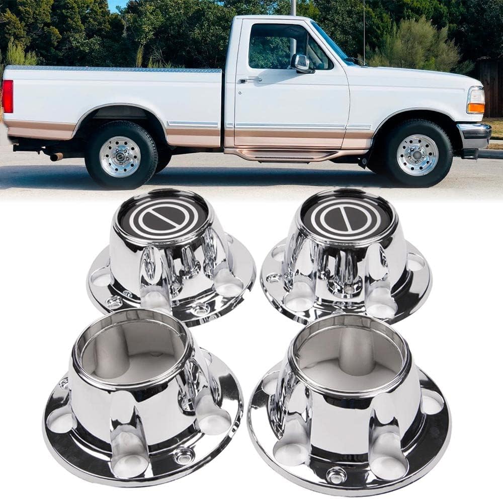 PIT66 Front & Rear Wheel Center Caps Compatible with Ford F150 1980-1996 4Pcs