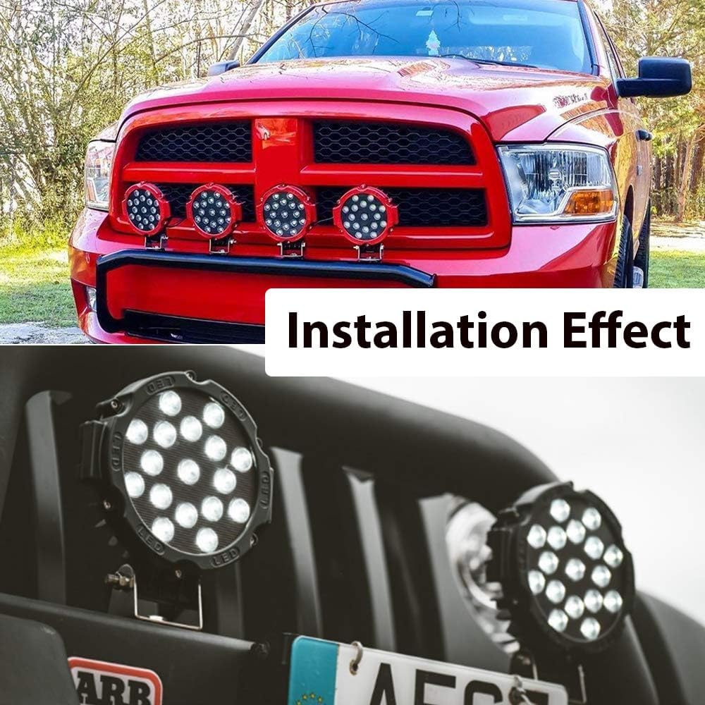 7 inch round led off road lights 51w on a desk or shelf