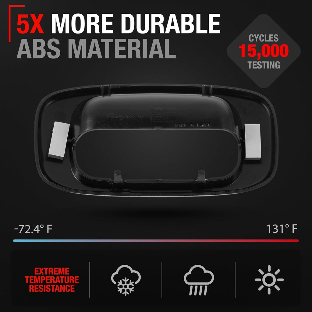 Tailgate Handle Bezel Trim - Compatible with 1999-2007 Chevrolet Silverado 1500, Silverado 2500, 01-07 Silverado 3500; 99-07 GMC Sierra 1500, Sierra 2500, 01-07 Sierra 3500 - Black - OEM 15228539