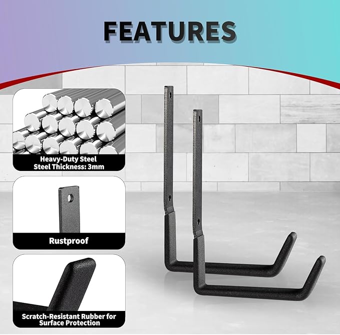 Heavy Duty Wall Hooks, Utility Hooks, Tool Organizer - Image 3