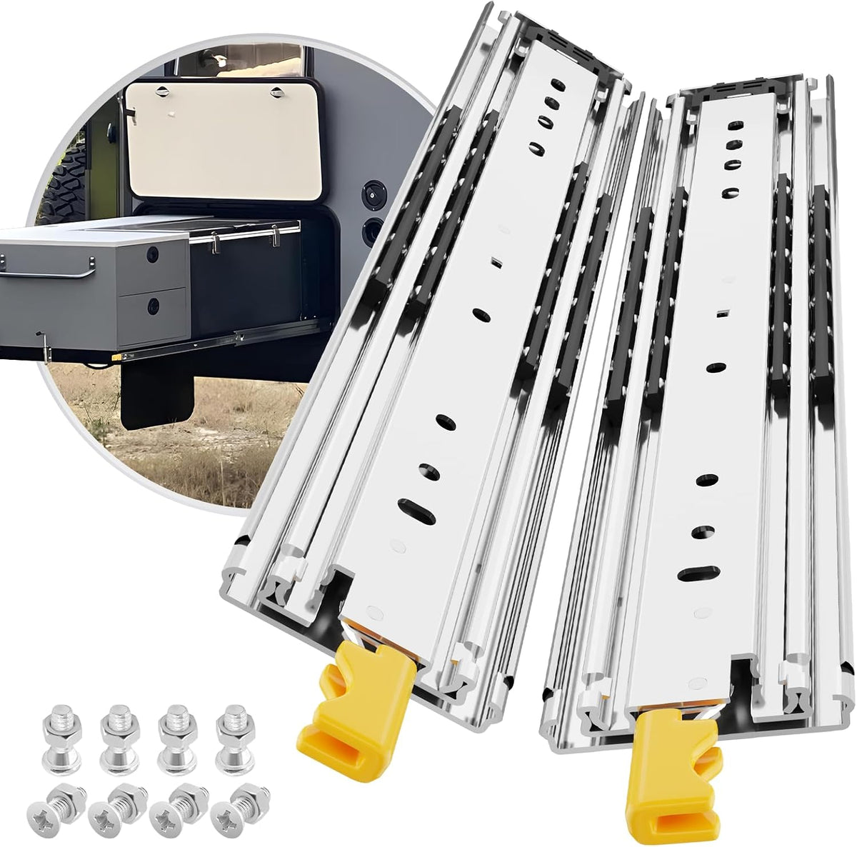 1 pair heavy duty drawer slides with lock, main product view