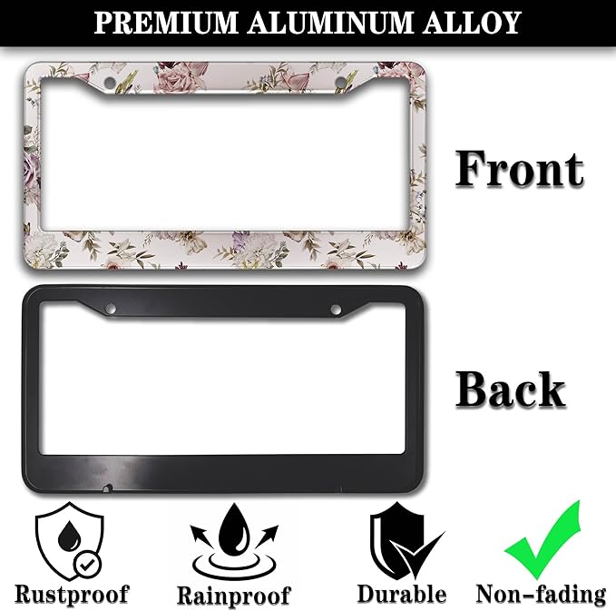 License Plate Bracket for Women Multicolor License Plate Frames for Men Vintage - Image 3