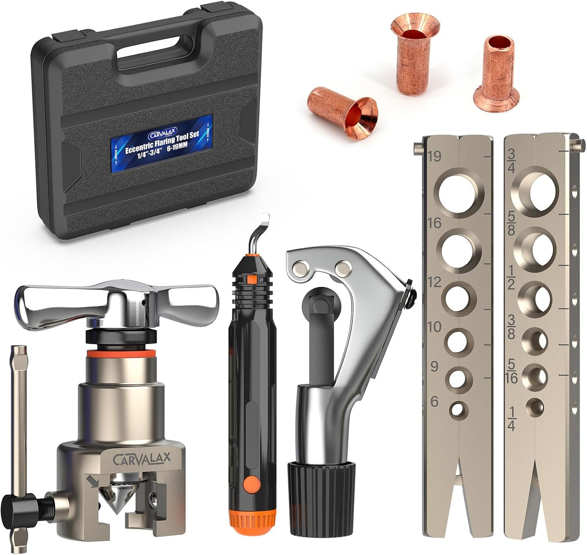 carvalax 45° precision eccentric flaring kit，metric/imperial clamps, main product view