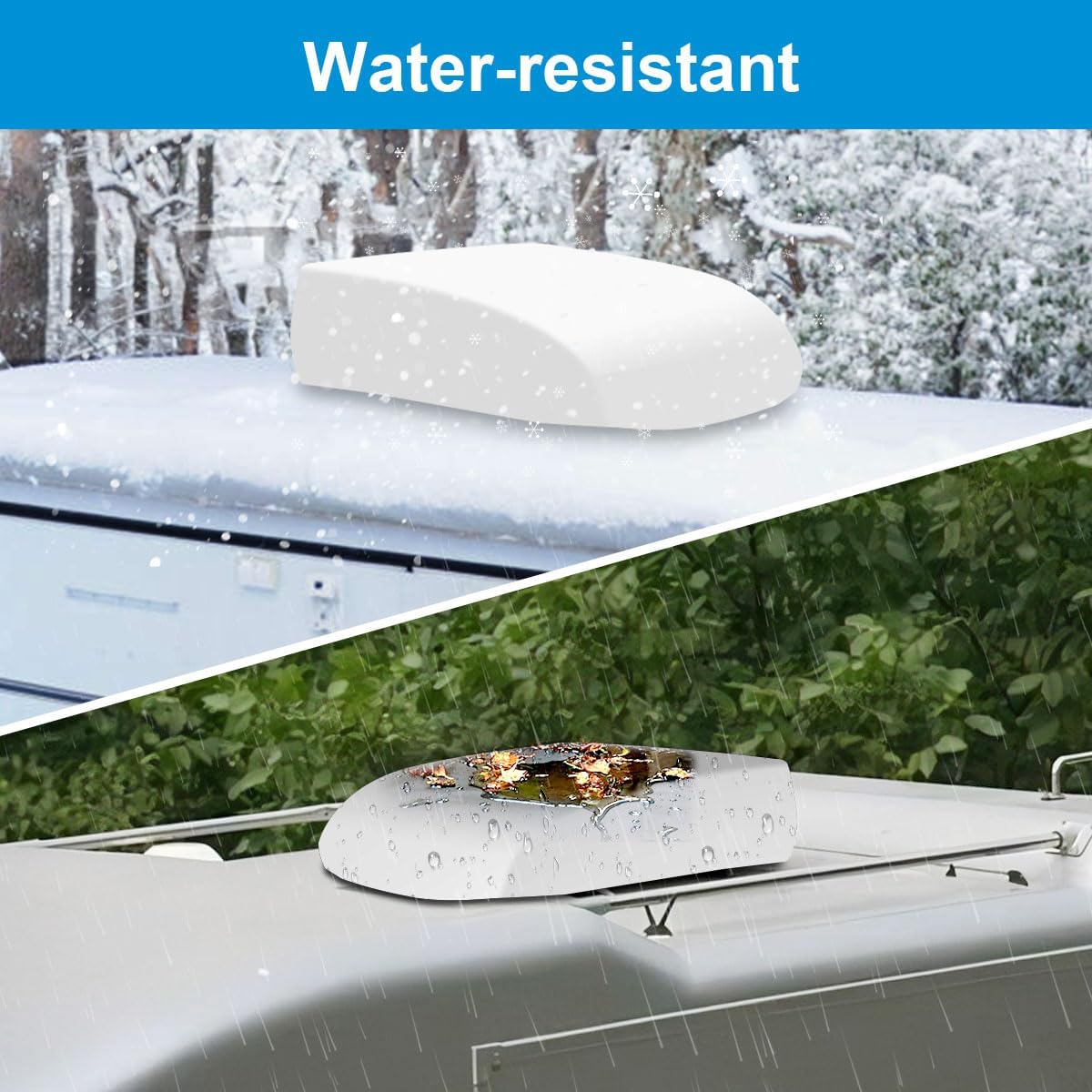RV AC Cover for Roof for Winter Fits RecPro 9.5K, Dometic Penguin II RV Air Conditioner Winter Covers for Outside, 600D Oxford Cloth RV Camper Air Conditioner Cover Trailer AC Covers for RV Roof Unit