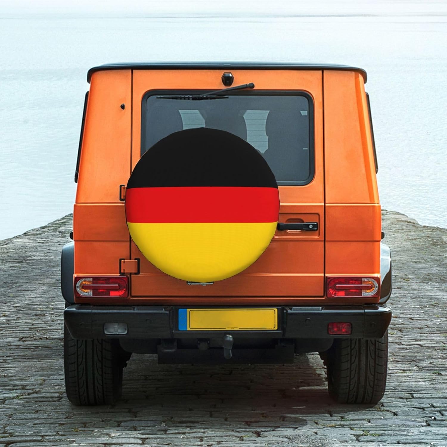 German Flag Print Universal Spare Tire Cover for RV, Jeep | Wheel Protector Fits Rv, Trailer, Jeep, Shield Tires From Sun, Dirt And Rain For Outdoor Storage