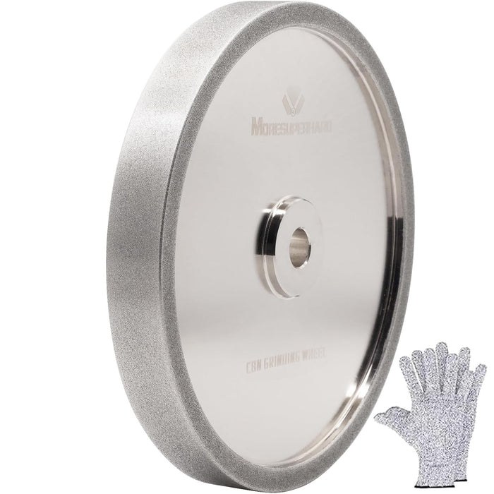 CBN Grinding Wheel 8 Inch 320 Grit, 8" x 1" Wide, 5/8" Arbor, Bench Grinder Wheel for Sharpening HSS, Lathe Tools, Chisels & Woodturning Tools, Fit 8-Inch Bench Grinders(320 Grit)