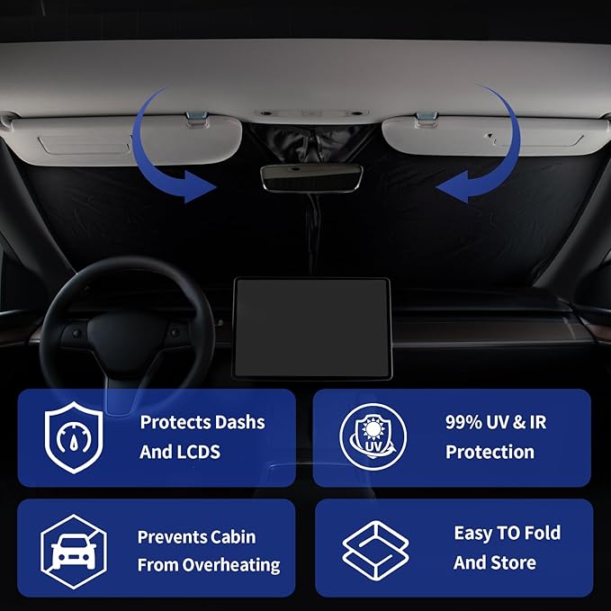 for 2025 Upgrade Highlander Windshield Sun Shade Front Sunshade Custom fit - Image 4