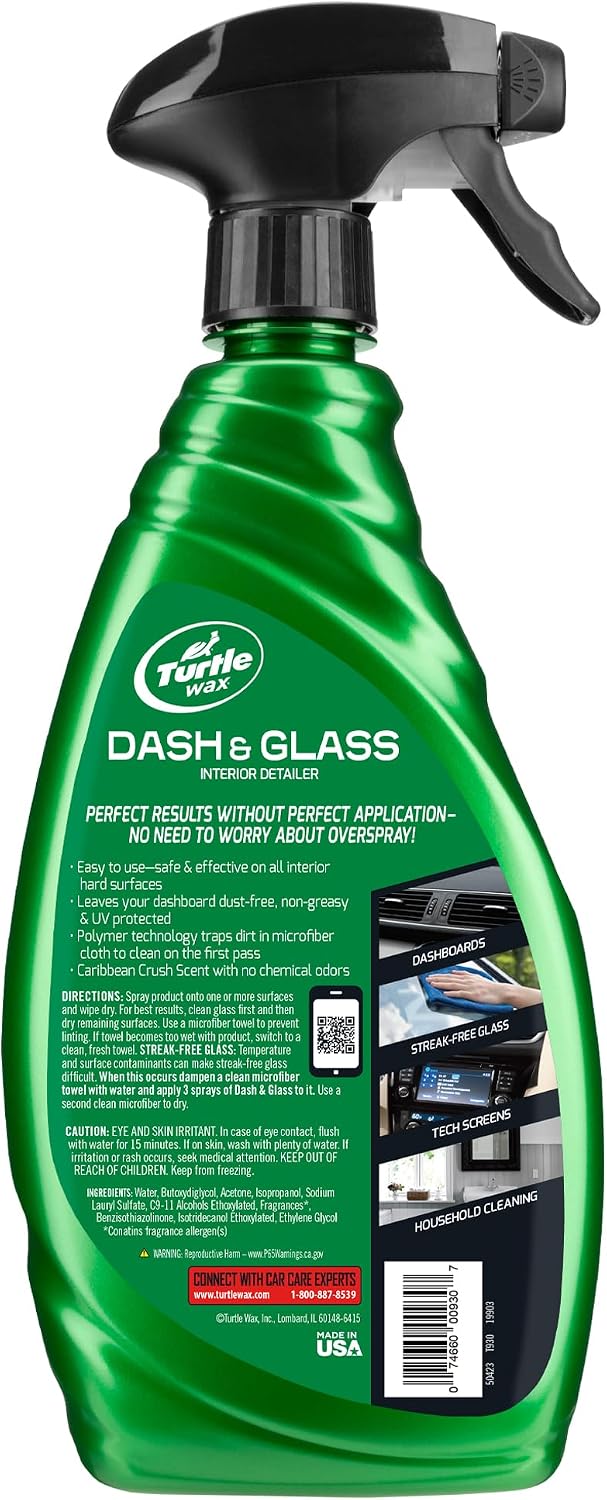 Turtle Wax T-930 Dash and Glass Protectant with Foaming Trigger - 23 Fl Oz.