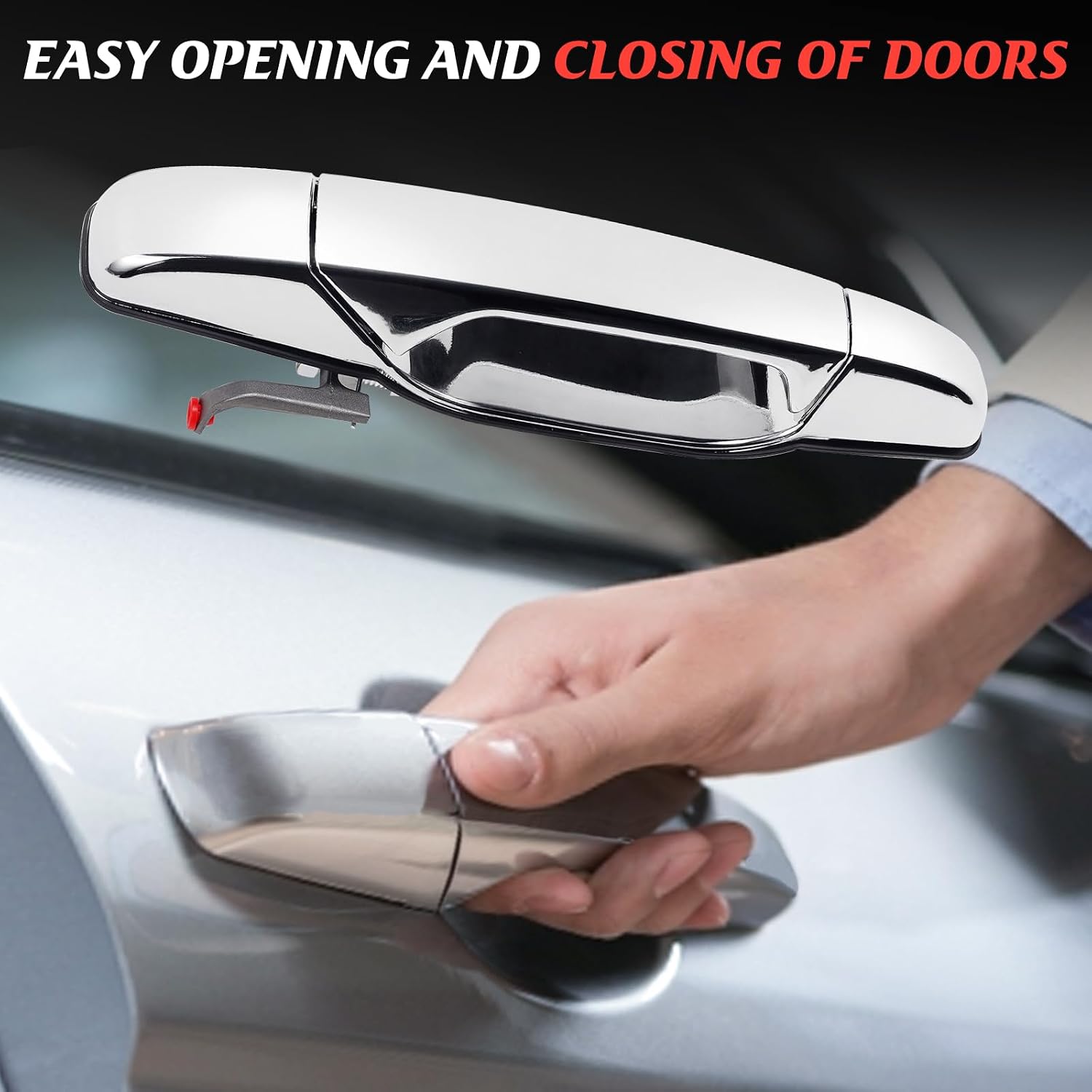 Door Handles Chrome Fit for 07-13 Chevy Silverado GMC Sierra 1500 Cadillac Escalade Yukon XL Denali Chevrolet 2500 3500 HD Tahoe Avalanche Suburban 2007 2008 2009 2010 2011 2012 2013 2014
