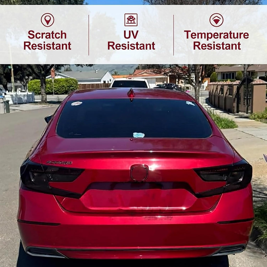 Tail Light Covers Guards Fit for Honda Accord 10th Gen 2018-2022 Accessories EX/EX-L/LX/Sport/Touring, Smoked Black Rear Light Protective Cover Guards Trim Set Exterior