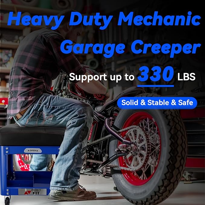 Rolling Creeper Garage Shop Seat - Image 2