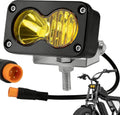 LED Headlight for Ebike, Baja Style Light 6500K 20W Waterproof Compatible with Ridstar Q20 RadRunner RadMini RadRover RadExpand, 3Pin 12V-60V for Ebike Light