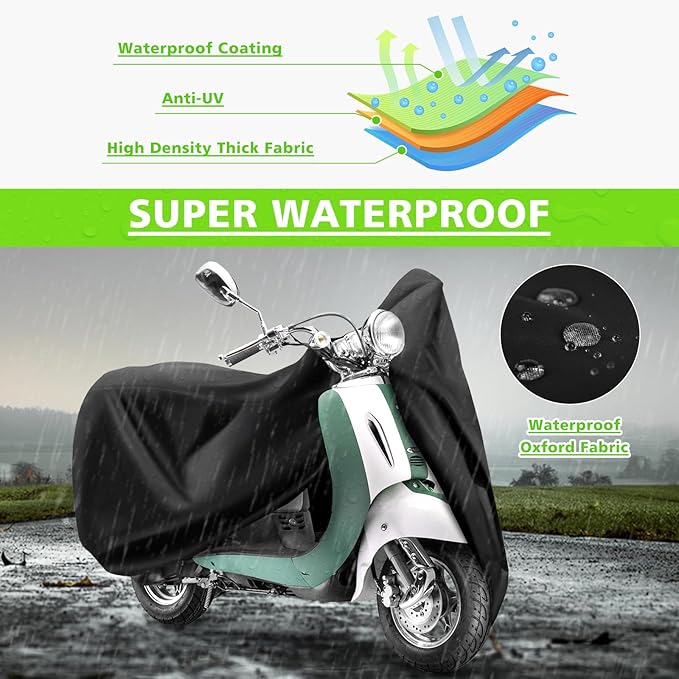 COVERVIN Scooter Waterproof Cover Outdoor, Moped Cover & Vespa Cover All - Image 4