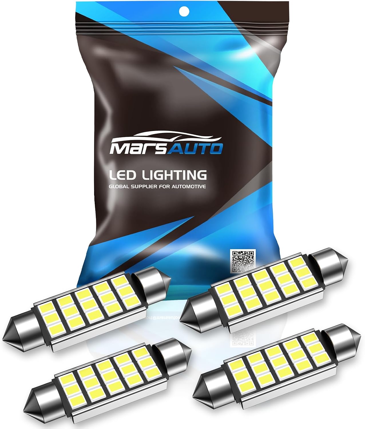 Marsauto 578 Led Light Bulb, 211-2 212-2 41mm 42mm LED Replacement for Interior Dome Map Door Courtesy Festoon Lights, 2835 Chipsets Super Bright 6000K White Pack of 4