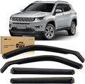Nilight Vent Window Visors for Jeep Compass 2017 2018 2019 2020 2021 2022 2023 by Nilight