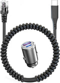 Radar Detector Cable, USB-C to RJ11 Plug Charging Kit, by QaMcbulc