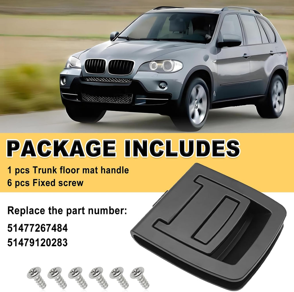 Rear Trunk Mat Carpet Handle Repalcement (Without Locking Function) Compatible with BMW X6 M F86 2013-2019, X5 M F85 2013-2018, X5 E70 2006-2013 3.0d, 4.8i etc, Replace # 51479120283