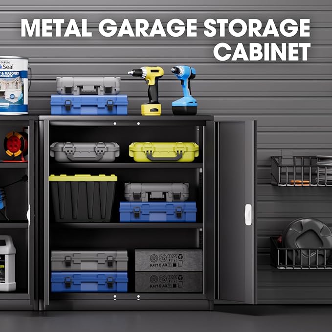 DNA MOTORING Metal Storage Cabinet, Metal Cabinet Heavy Duty Utility Cabinet - Image 6