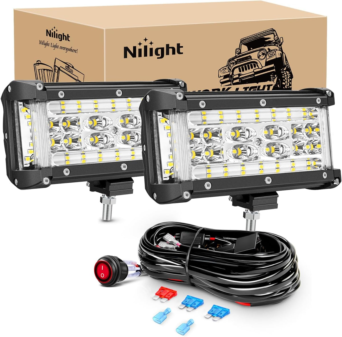 nilight side shooter led lights 2pcs 5.5" with, main product view